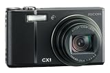 Ricoh CX 1 Digitalkamera (9 Megapixel, 7-fach opt. Zoom, 7,6 cm (3 Zoll) Display, Bildstabilisator) schwarz - 
