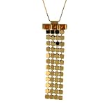 14K Yellow Gold Diamond Cut Box Chain w/ 4 File Bib-Citrine Charm Pendant - 17''