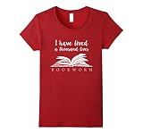 Women's I Have Lived a Thousand Lives Shirt, Bookworm Reading Book Medium Cranberry