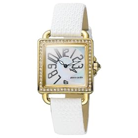 Pierre Cardin Women's Time Couture Collection Retour Gold-Plated Leather Strap Watch #PC068862002