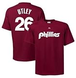 Philadelphia Phillies Chase Utley Cooperstown Retro Player Name and Number T-Shirt - Maroon XX Large