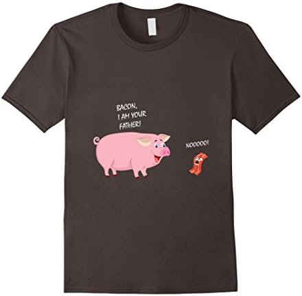 Men's Bacon Iam Your Father Tshirt Funny Meat Pig Gift Shirt Large Asphalt