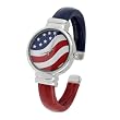 Geneva Platinum American Flag Cuff Watch