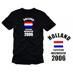 HOLLAND playstation WELTMEISTER 2006 t-shirt Sport T-Shirts SCHWARZ