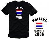 Coole Fun T-Shirts HOLLAND playstation WELTMEISTER 2006 t-shirt Sport, schwarz, Groesse: L