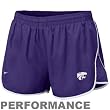 Nike Kansas State Wildcats Ladies Purple Dri-FIT Sister Tempo Training Shorts