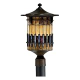Quoizel TFAR9012BE Autumn Ridge 19 1 2-Inch Large Post Lantern with Tiffany Glass, Bergamo... by Quoizel