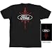 Gearhead Planet - Pinstripe Ford Adult T-shirt in Black
