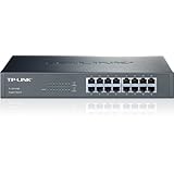 TP-LINK TL-SG1016D  10/100/1000Mbps 16-Port Gigabit 13-inch Rackmountable Switch, 32Gbps Capacity