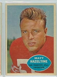 1960 Topps FB 119 Matt Hazeltine 49ers Very Good to Excellent