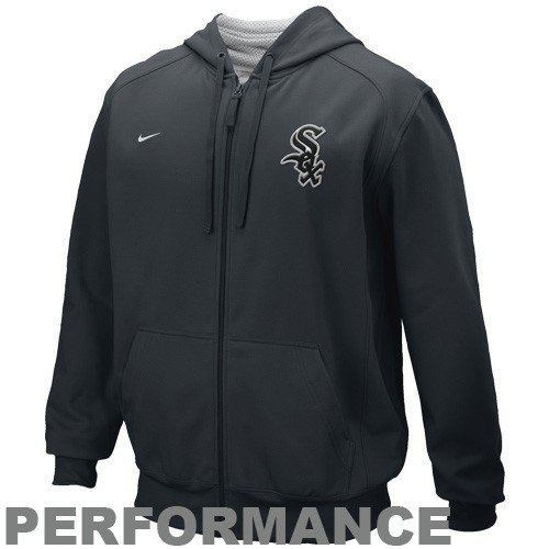 Nike Chicago White Sox Black Therma-FIT Fleece Performance Hoody Sweatshirt