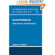 Lexical Categories: Verbs, Nouns and Adjectives (Cambridge Studies in Linguistics)