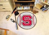 North Carolina State Baseball 29 Round Floor Mat (Rug) - North Carolina State Wolfpack