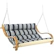 Deluxe Cushioned Double Swing - Mariner - Hamptons Summer Stripe