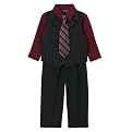 Infant Boys' Cherokee&reg; Stripe 4pc Vest Set - Black/Red