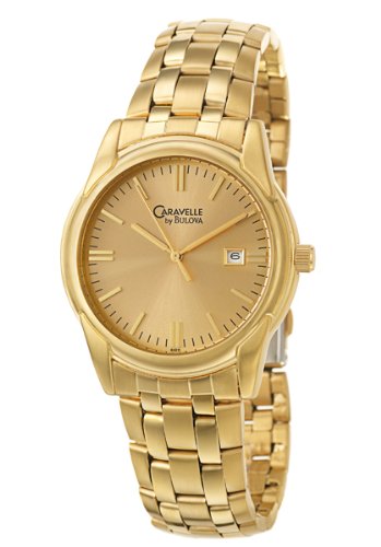 Caravelle by Bulova Men's 44B11 Bracelet Champagne Dial Watch