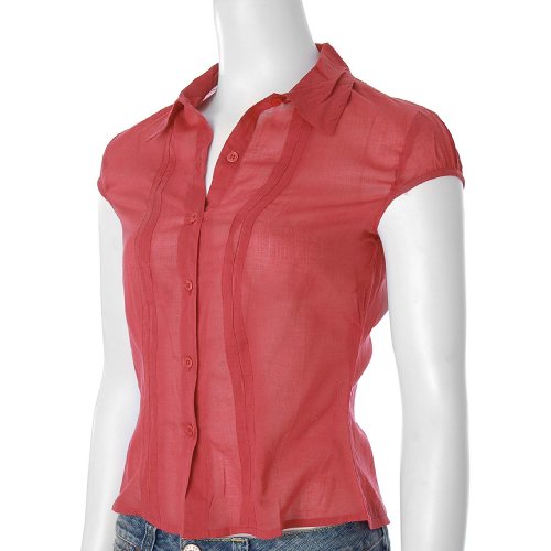 Forever 21 Juniors Gauzy Cotton Cap Sleeve Blouse