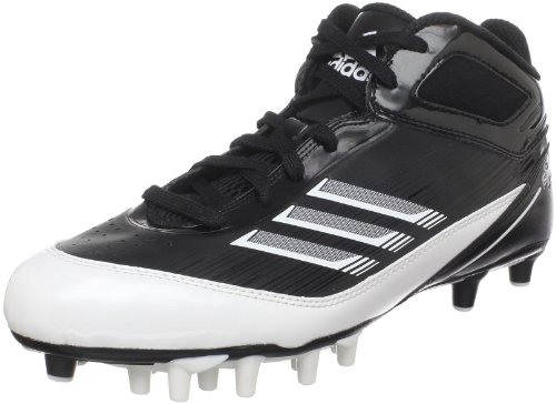 adidas Men's Scorch X SuperFly Mid Football Cleat,Black/White/Metallic Silver,9 M US On Sale