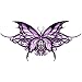 Tribal Purple Butterfly Sticker/Car Window Decal & Butterfly Button Image