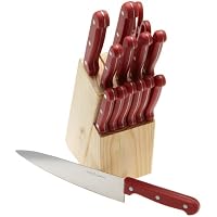 Stanley Roberts 15 Piece Cutlery Block, Red
