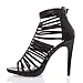 V-Luxury Womens 40-VENESA1 Open Toe High Heel Strappy Stiletto Pumps Sandals