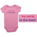 Baby-Says Bodysuit - My Uncle is the Best, 0-3 months