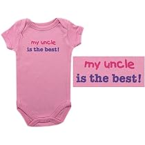 Baby-Says Bodysuit - My Uncle is the Best, 0-3 months