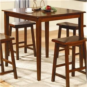 5pc Counter Height Dining Walnut Finish