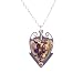 Victorian Violets Heart Necklace from the Artazia Collection #2508 GN HN ONK