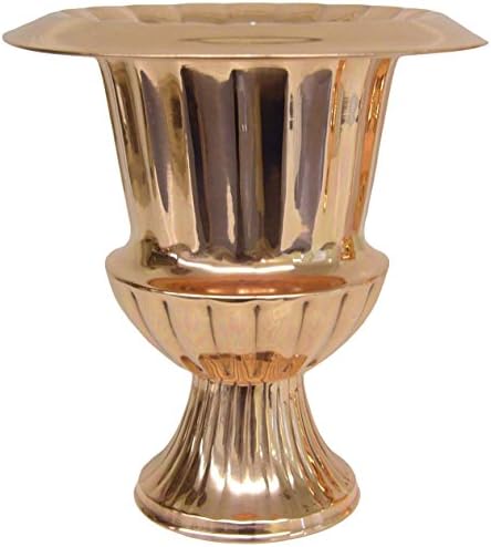 Raj India Trading Floral Urn, Copper, Set of 2