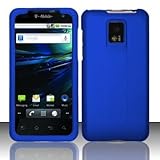 Blue Hard Plastic Rubberized Case Cover for T-Mobile LG G2X