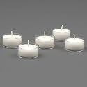 White Unscented Clear Cup Tealights Set of 100
