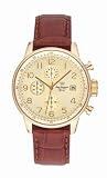 Jules Jurgensen Men's 7837ST Leather Chronograph Watch