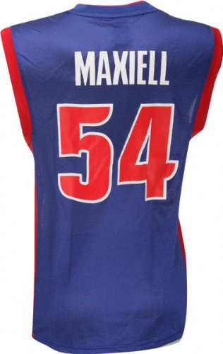 Jason Maxiell Jersey: adidas Blue Replica #54 Detroit Pistons Jersey