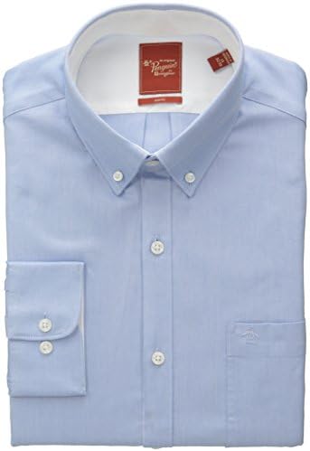 Original Penguin Men's Slim Fit Solid Shirt, Soft Blue, 17.969696969697