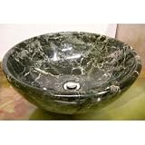 beautiful Green marble stone bathroom sink vessel style above vanity