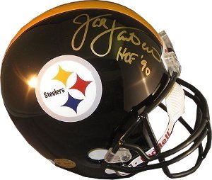 Jack Lambert Autographed/Hand Signed Pittsburgh Steelers Replica Helmet HOF 90- Lambert Hologram