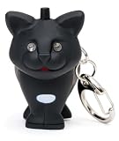 Kikkerland KRL21TC Cat LED Keychain with Sound