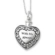 Sterling Silver Heart Ash Holder Sentimental Expressions Necklace