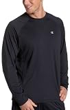 Champion Men's Double Dry Core Long Sleeve Tee,Navy,Large