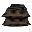 MARRIKAS 300TC Egyptian Cotton PillowCase Pair (2) KING CHOCOLATE STRIPE