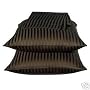 MARRIKAS 300TC Egyptian Cotton PillowCase Pair (2) STANDARD CHOCOLATE STRIPE