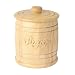 T&G Heritage Hand Carved Sugar Jar in Natual Hevea Wood