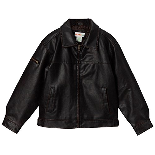 Momo Grow Big Boys Faux Leather Flight Bomber Jacket