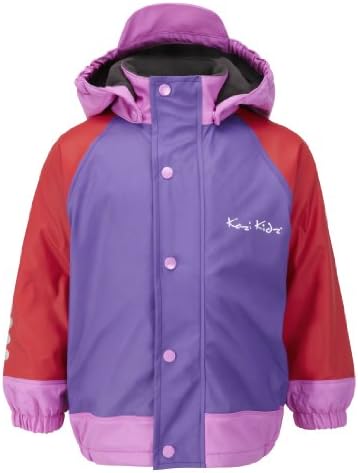 Kozikidz Varberg Fleece Lined Rain Jacket in Purple & Red 4-5 Years