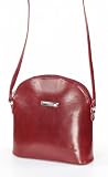 Petit sac de soir&eacute;e italien en cuir lisse rouge avec bandouli&egrave;re ajustable.