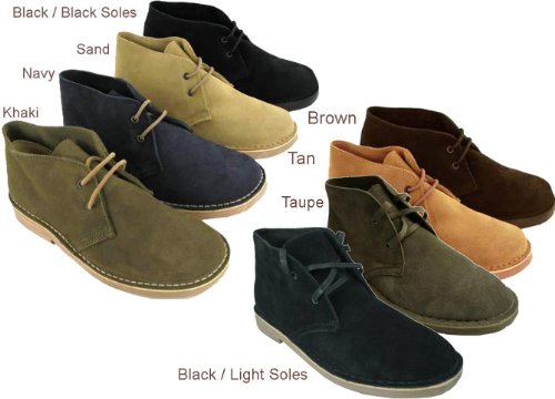 Mens Real Suede Desert Casual Ankle Boots