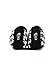 Nufoot Women's Mary Jane Slipper Black/White Houndstooth Large