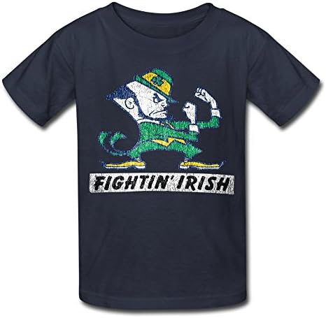 RIen Youth NCAA Notre Dame Fighting Irish Logo Kids T-Shirt - L Navy