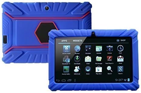 7 inch Tablet Kids Case, NNYCo Light Weight Shock Proof Kids Friendly Rubber Bumper Case for 7 inch Android Tablet inclu. Dragon Touch Y88X Plus / Y88X 7 inch Tablet and More, Navy